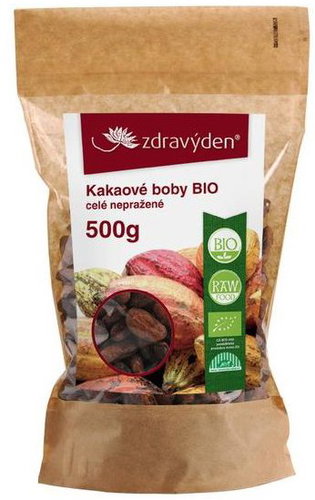 Healthy day Organic whole cocoa beans unroasted 500g - Chocolate - Main image