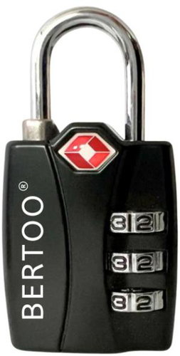 BERTOO TSA padlock, black - Padlock - Main image