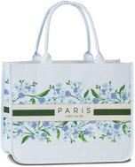 Fabrizio Bag Beach Bag Paris Dove Blue/Olive Green - Shopping Bag