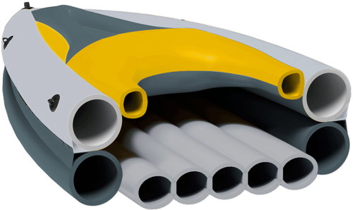 Rebel RBA-4516 Inflatable kayak 350 × 78 cm, 160 kg, grey - Kayak - Main image