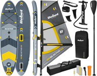Rebel RBA-4513 Paddleboard SUP s plachtou, windsurfing, příslušenství, 305 cm, 120 kg, šedý - Paddleboard
