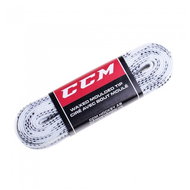 CCM Waxed hockey skate laces Wax Laces 120"/305 cm, white - Shoe Laces