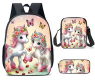 Excellent School set 3 pcs beige - Unicorns - School Set