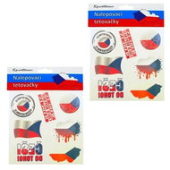 SPORTTEAM® Tetování vlajky ČR hokej, 14 ks - Dočasné tetování