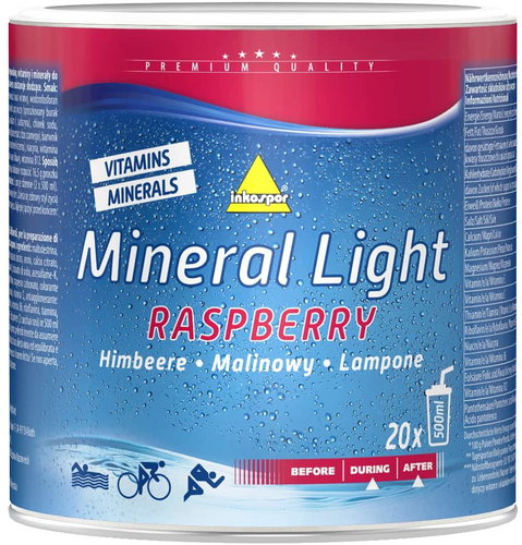 Inkospor Mineral Light 330 g | Raspberry - Ionic Drink - Main image