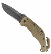 ESP Rescue knife RKK01S Khaki with combined blade - Pocket Knife