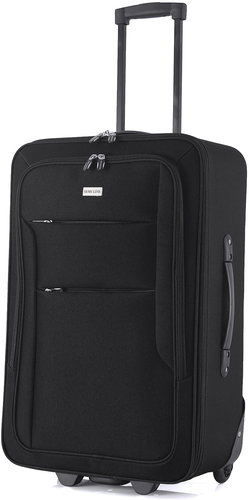 SEMI LINE Medium suitcase 65 cm T5676 Black - Suitcase - Main image