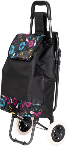 ModernHome PGJSFC021-BC Shopping trolley with seat 30 l, black - Shopping Trolley - Main image