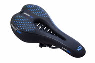 Verk 14507 Sport gel bicycle saddle, black and blue - Saddle