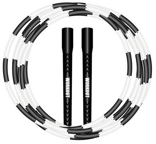 WORKOUT Bead jump rope, adjustable, black - Skipping Rope - Main image