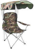 Trizand 27518 Folding fishing chair with canopy Panama, camouflage - Fishing Chair
