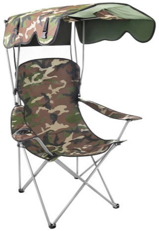 Trizand 27518 Folding fishing chair with canopy Panama, camouflage - Fishing Chair - Main image