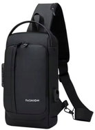 Verk 27789 Multifunctional crossbody shoulder bag with security code, black - Shoulder Bag