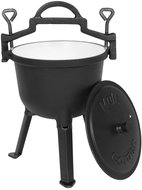 MultiGarden EVK8L Litinový kotlík smaltovaný 8 l se stojanem - Camping Pot