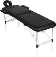 ModernHome BM2724 Hliníkové masážní lehátko, 2 segmenty, 250 kg, 186 cm, černé - Massage Table
