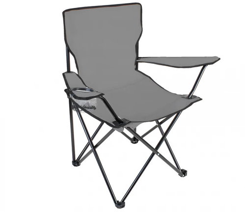 Trizand 23675 Folding fishing chair, camping, 100 kg, grey - Fishing Chair - Main image