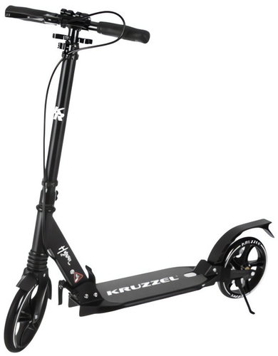 Kruzzel 26142 Folding scooter Hyperion B, sprung, 200 mm wheels, black - Folding Scooter - Main image