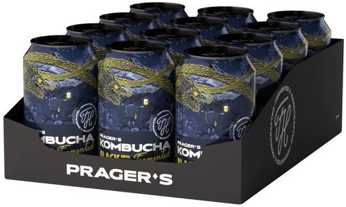PRAGER' S Kombucha Black - 12 × 330 ml - Drink - Main image