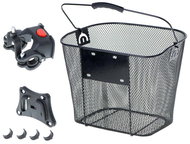 KIK KX5068 Front metal bicycle basket, for Click handlebars, black - Bike Basket