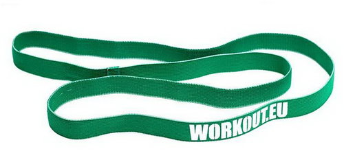 WORKOUT Long textile resistance band medium - green - Resistance Band - Main image