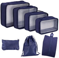 KIK KX4110 Cestovní organizér do kufru, 7 ks, modrý - Packing Cubes