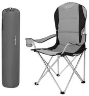 Trizand 27519 Rybářské křeslo polstrované, 120 kg, šedé - Camping Armchair