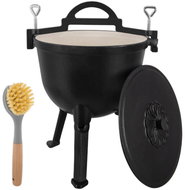 Kaminer 27376 Litinový kotlík smaltovaný 10 l se stojanem - Camping Pot