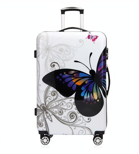 Bagito Girls' travel suitcase - Butterflies 45 l - Suitcase - Main image
