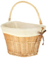 KIK KX4337 Přední proutěný košík na kolo s click uchycením, bílý - Bike Basket