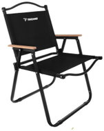 Trizand 27552 Skládací rybářská židle s dřevěnými područkami, černá - Fishing Chair