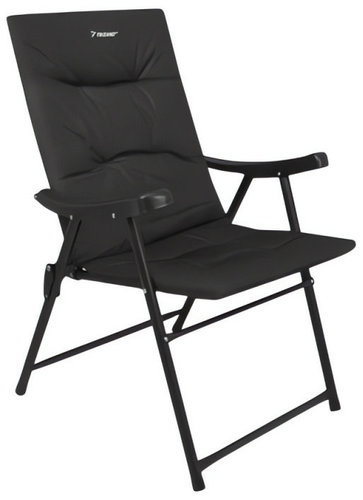 Trizand 27609 Folding fishing chair with armrests, padded, black - Fishing Chair - Main image