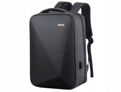 Verk 14687 Travel laptop backpack with lock 42 × 30 × 14 cm, black-grey - Hátizsák - Fő fotó