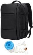 Verk 14688 Cestovní batoh s USB portem a kompresní kapsou + vakuová pumpa, černý - Backpack