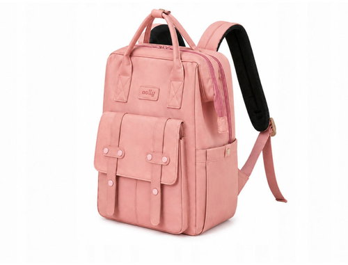 Verk 27816 Urban backpack with pockets 41 × 28 × 21 cm, pink - Backpack - Main image