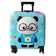 eCarla Dětský kufr na kolečkách - Panda modrá - Children's Lunch Box