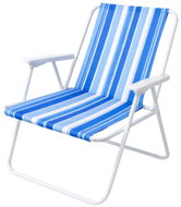Verk 14639 Rybářská skládací křeslo, nosnost 100 kg, modro-bílé - Fishing Chair