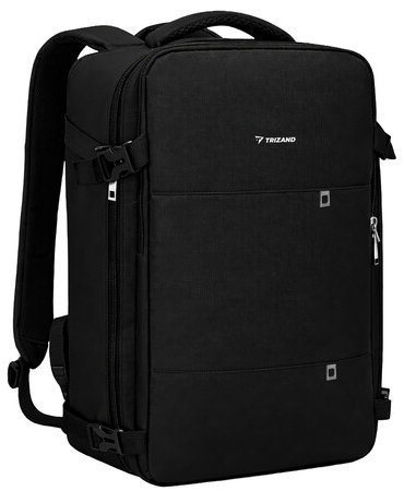 Trizand 27615 Cestovní batoh 40 × 20 × 25 cm, USB, černý - Backpack - Main image