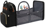Verk 27815 Multifunctional backpack for moms with travel cot, USB port, black - Backpack