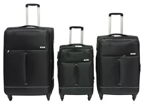 Bavytoy Fabric travel case black, 3 pcs - Case Set - Main image