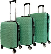 Bavytoy Diamond Hard-Shell Travel Suitcase, Gold Beige, 3 Pcs - Case Set