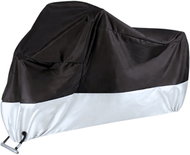 Verk 10173 Ochranná plachta na kolo, motorku 200 × 130 cm se sponou, černo-stříbrná - Bike Cover