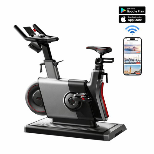 KUBIsport Electromagnetic Exercise Bike BCF7K with Bluetooth Black/Grey - Exercise Bike - Main image