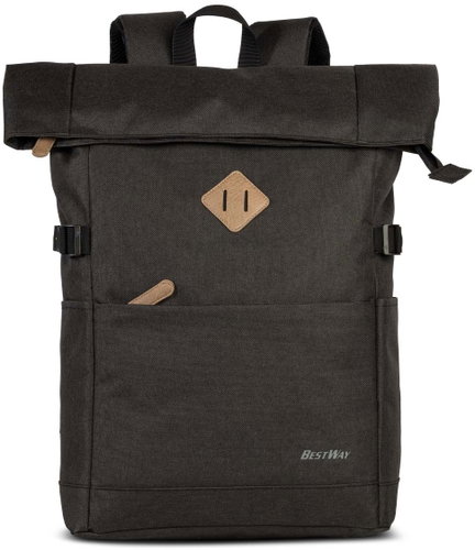 Bestway Bags Rolltop Two Tone Black Backpack - Backpack - Main image
