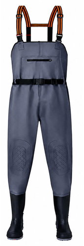 RealG RC-K-2562 Waders with Belt, Size 42, Grey - Chest Waders - Main image