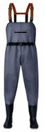 RealG RC-K-2565 Brodící kalhoty s opaskem, vel. 45, šedé - Chest Waders