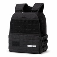 WORKOUT Zátěžová taktická plátová vesta 5 kg - černá - Weighted Vest