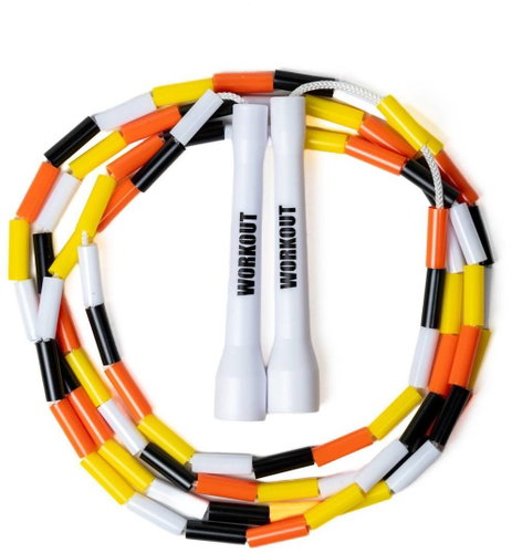 WORKOUT Children's Beaded Skipping Rope, Adjustable, Multicoloured - Skipping Rope - Main image