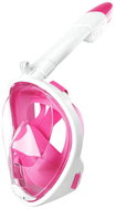 RealG RC-K-1757 Celoobličejová šnorchlovací maska S/M, růžovo-bílá - Snorkel Mask