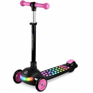Ricokids 766101 Tříkolová balanční koloběžka Glowi, RGB LED, černo-růžová - Children's Scooter