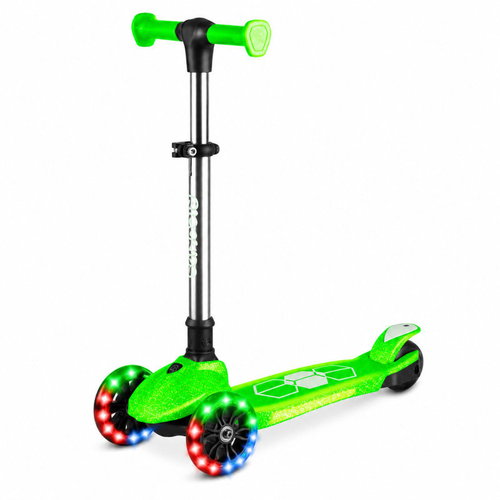 Ricokids 765900 Tříkolová balanční koloběžka s LED kolečky Jelly, zelená - Children's Scooter - Main image